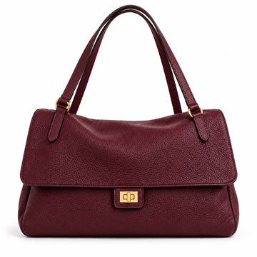 Caterina in pelle dollaro Bordeaux
