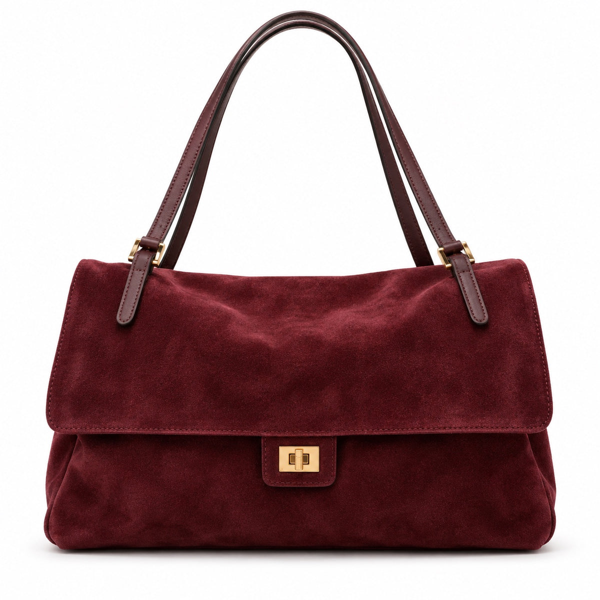 Caterina in pelle scamosciata Bordeaux